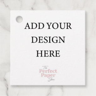Favor Tag Template with Hole Punched