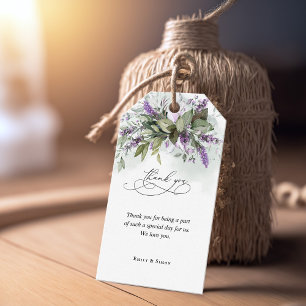 Favor Tag Thank You Lavender Greenery Wedding