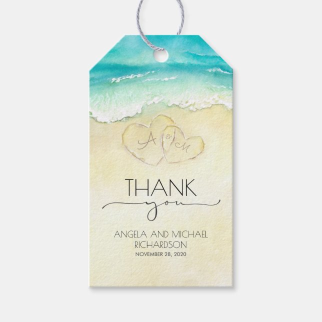 Favor Tag | Tropical Beach Thank You Wedding (Front)