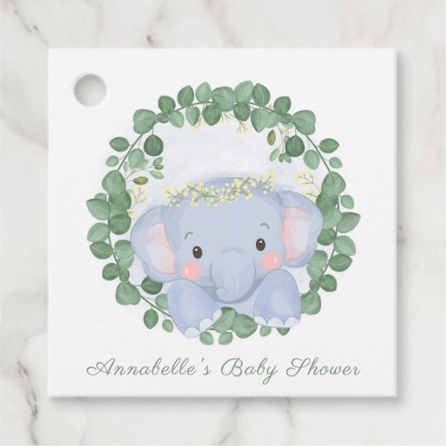 FAVOR TAGS  BABY SHOWER  BABY ELEPHANT