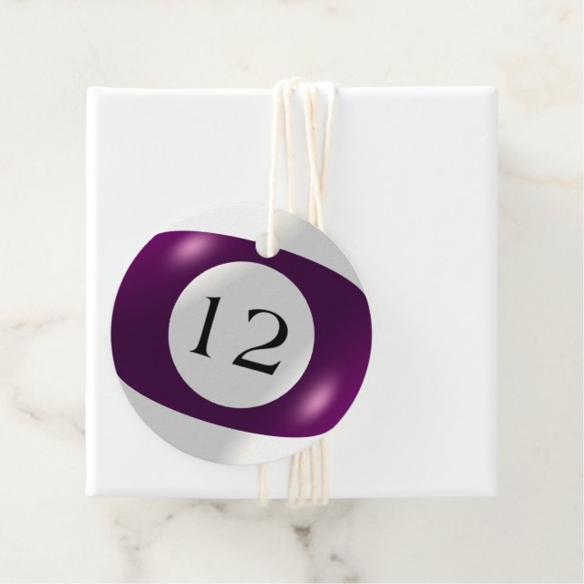 Favor Tags - Billiards - 12 Ball (In Situ)