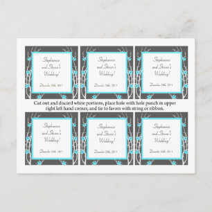 Favor Tags Blue Tea Arizona Flowers Postcard