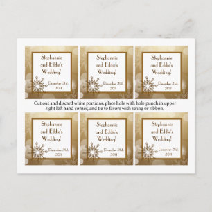 Favor Tags Christmas Copper Blur Holiday Postcard