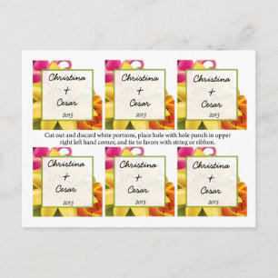 Favor Tags Hawaiian Exotic Flowers Colorful Lilys Postcard