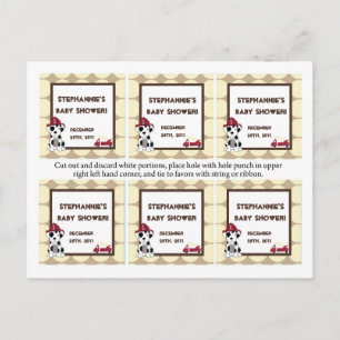 Favor Tags Nojo Fire Engine Invitation Postcard