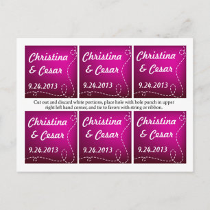 Favor Tags Paper Plane Purple Loop Purples Postcard