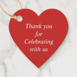 Favor Tags Thank you for Celebrating with us | Zazzle
