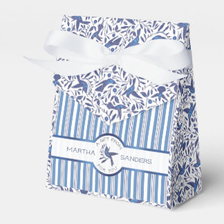 Favor the Delft Blue Birds & Stripes Boxes