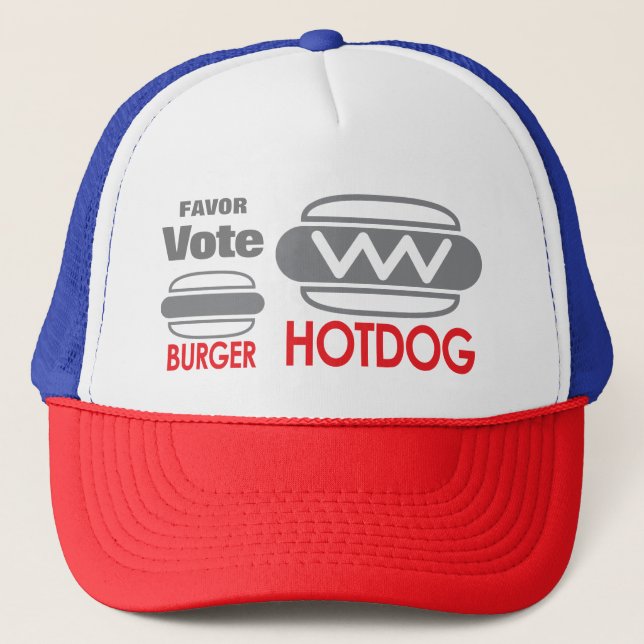 Favor Vote supporting Hotdog Trucker Hat (Front)