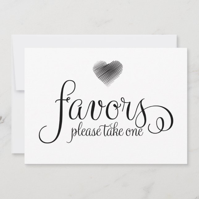 Favor Wedding Sign Invitation (Front)