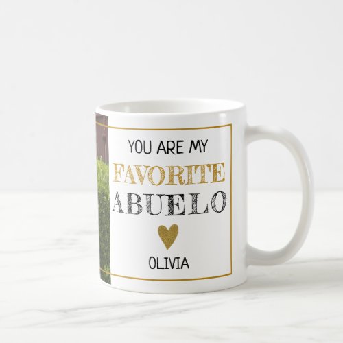 Favorite Abuelo Grandpa Grandchild Custom Photo  Coffee Mug