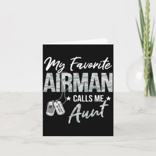 Favorite airman calls aunt air force graduation card