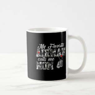 Favorite airman calls mom camo flag air force coffee mug
