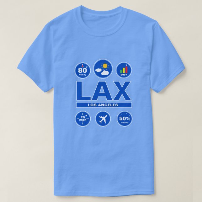 Favorite Airport Code Weather T-Shirt (Design Front)