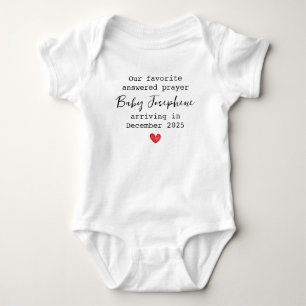 Favorite Answered Prayer Baby Name Bodysuit