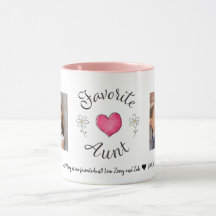 Favorite Aunt 2 Photo Custom Mug