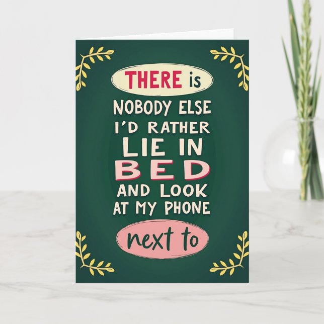 Favorite Bed Phone Partner Card (Front)