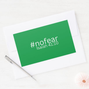 Favorite Bible Verse Design Isaiah 41:10 Scripture Rectangular Sticker