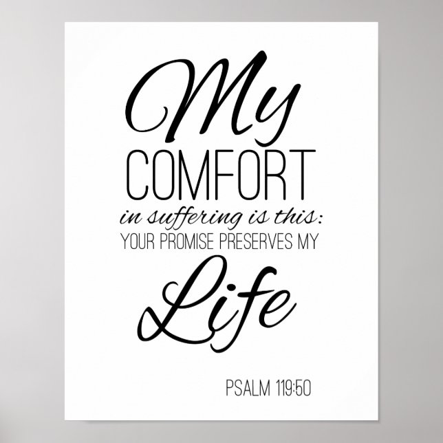 Favorite Bible Verse Psalm 119:50 Poster (Front)