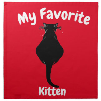 Favorite Black Cat Cloth Napkin