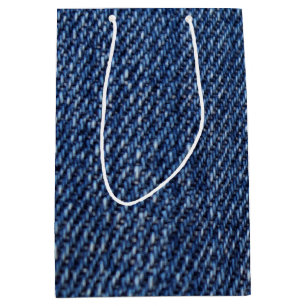 Favorite Blue Jeans Denim Print Medium Gift Bag