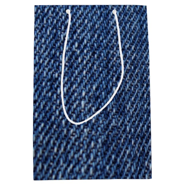 Favorite Blue Jeans Denim Print Medium Gift Bag (Front)