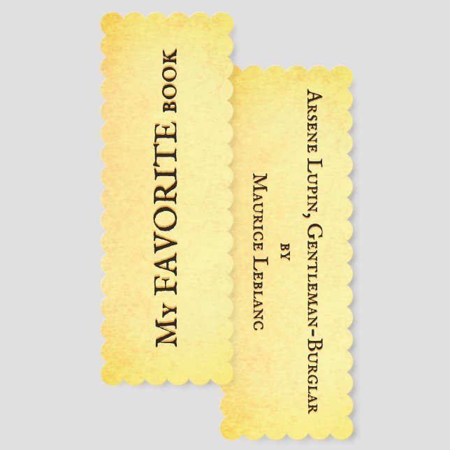Favorite Book Bookmarks (Front & Back)