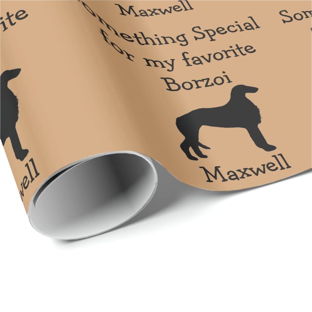 Favorite Borzoi Custom Wrapping Paper (Roll Corner)