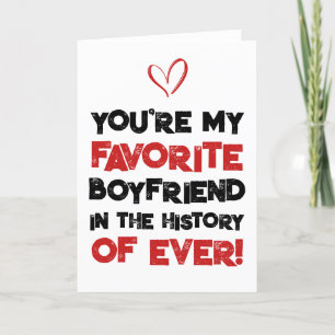 Favorite Boyfriend Sarcastic Funny Love Card