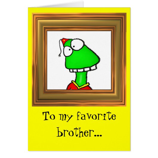 Favorite Brother Card (Front)