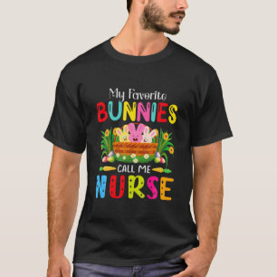 Favorite Bunnies Easter Scrubs ER NICU PICU CNA L T-Shirt