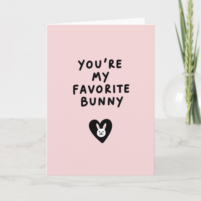 Favorite Bunny Graphic Card (Front)
