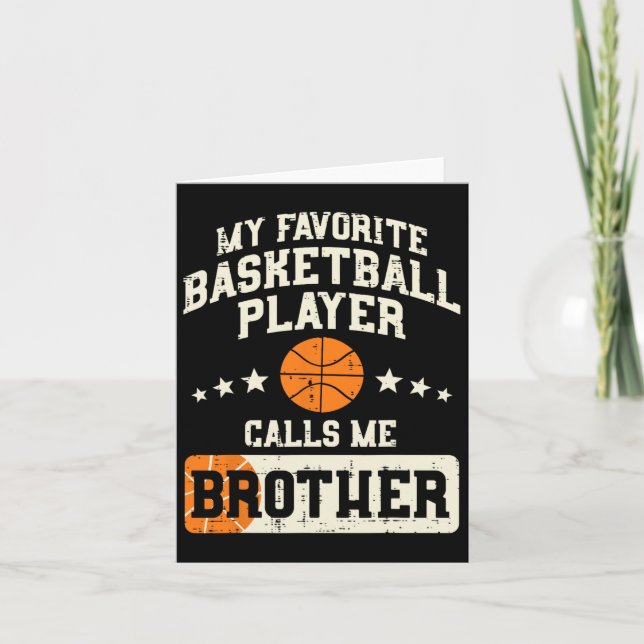 Favorite Bysketbyll Player Brother Family Byller B Card (Front)