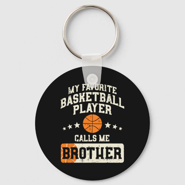 Favorite Bysketbyll Player Brother Family Byller B Keychain (Front)