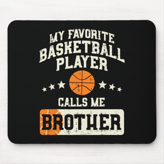 Favorite Bysketbyll Player Brother Family Byller B Mouse Pad (Front)