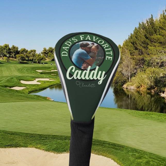 Favorite Caddy Photo Father's Day Golf Head Cover (Help remind dad who his favorite caddy is - on and off the course! )