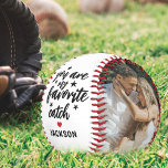 Favorite Catch | Boyfriend 2 Photo Baseball<br><div class="desc">Looking for a unique and heartfelt gift for the special man in your life? Look no further than these personalized photo baseballs. Featuring two of your favorite photos and the endearing phrase "you are my favorite catch, " these custom-made balls are the perfect way to show your love and appreciation....</div>