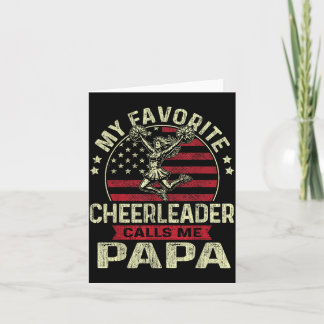 Favorite Cheerleader Calls Papa Cheer Papa Fathers Card
