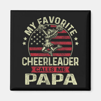 Favorite Cheerleader Calls Papa Cheer Papa Fathers Magnet