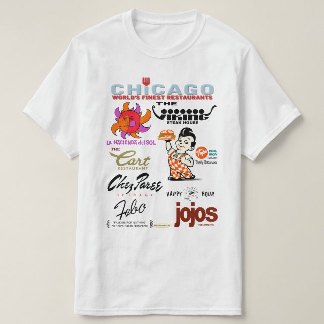Favorite Chicagoland Restaurants, v2. T-Shirt (Design Front)