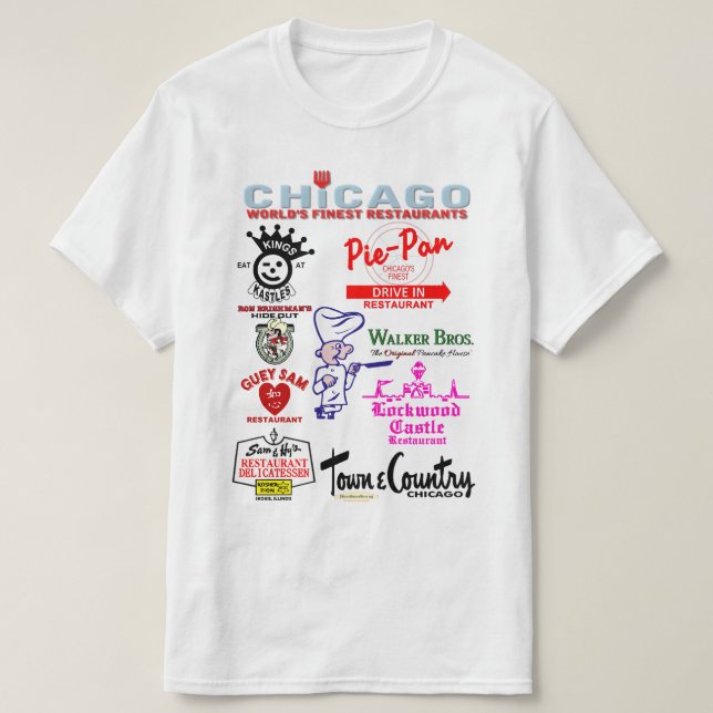 Favorite Chicagoland Restaurants, v3. T-Shirt (Design Front)