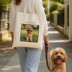 Favorite Child Custom Dog Photo Tote Bag