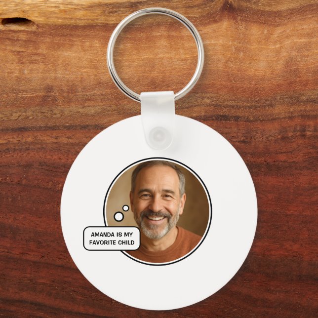 Favorite Child Funny Dad Father's Day Keychain (Front)
