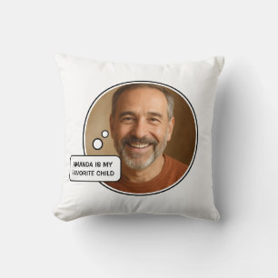 Favorite Child Funny Dad Father's Day Throw Pillow