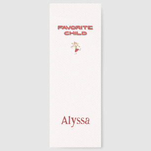 Favorite Child Personalized Chevron Background Bookmarks
