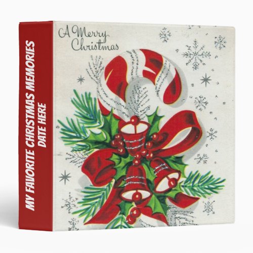 Favorite Christmas memories retro vintage candy 3 Ring Binder