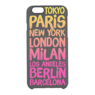 Favorite Cities Neon Clear iPhone 6/6S Case