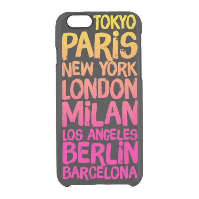 Favorite Cities Neon Uncommon iPhone Case (Back)