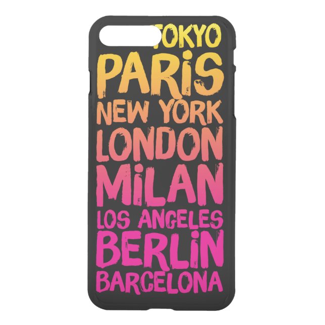 Favorite Cities Neon Uncommon iPhone Case (Back)
