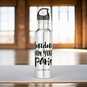 Favorite Cities Stainless Steel Water Bottle